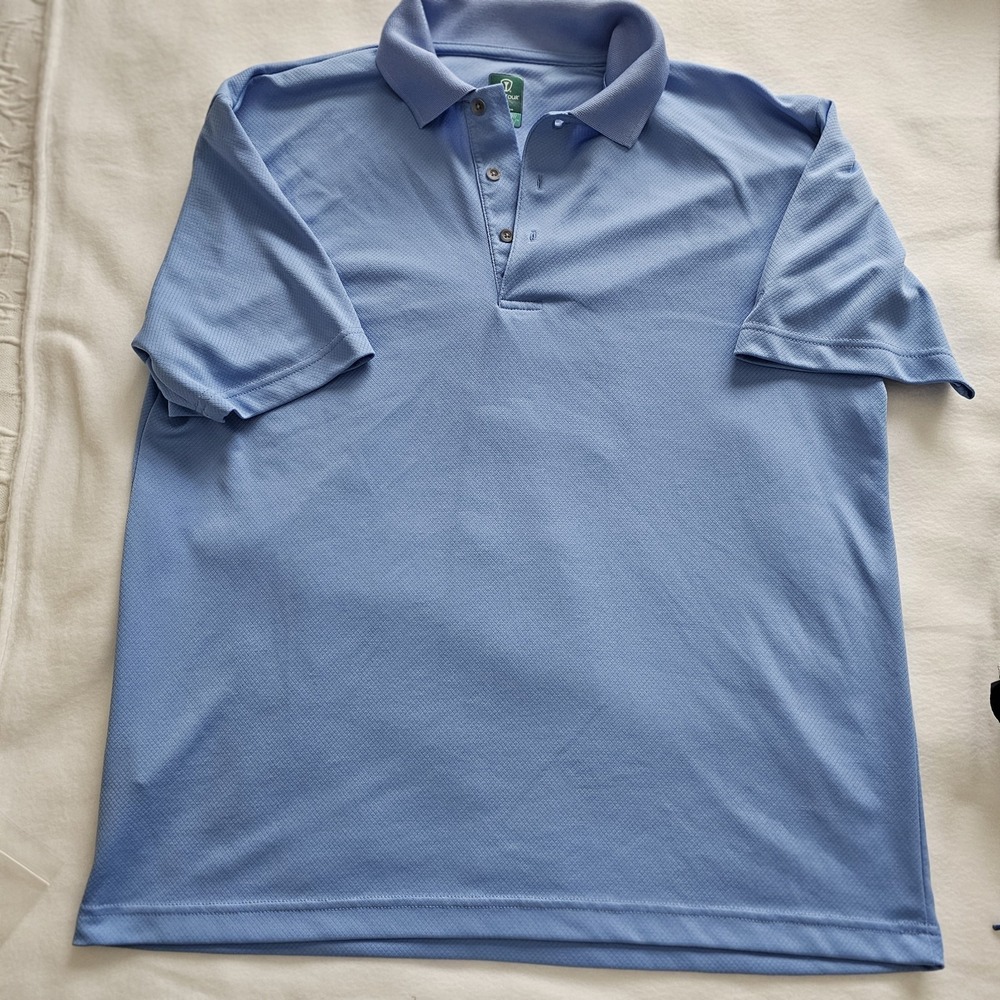 Pro Tour Blue Short Sleeve Golf Shirt AIRPLAY LARGE